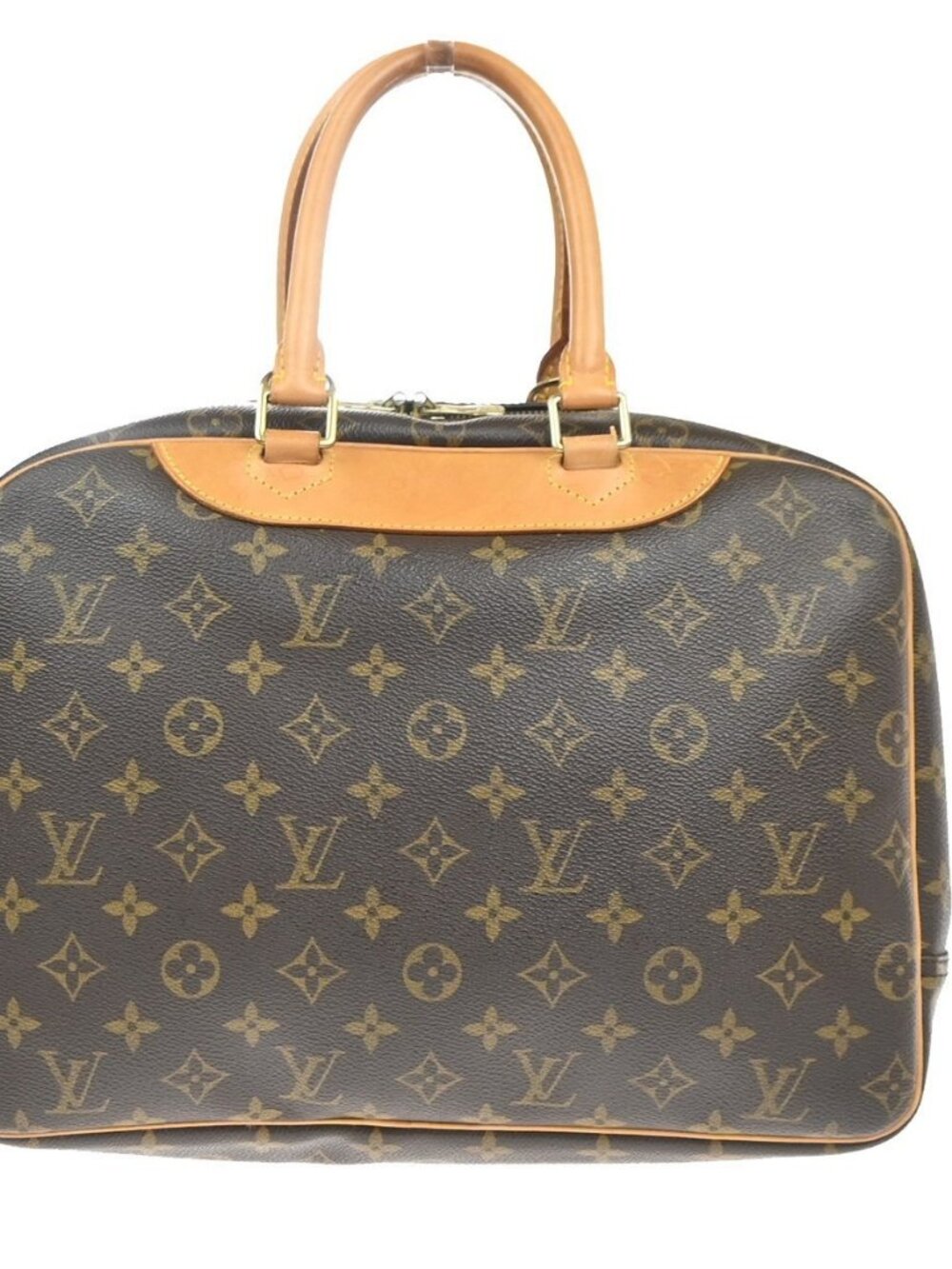 LOUIS VUITTON LV Logo Deauville Hand Bag Monogram Leather Brown M47270 75KC863 - Picture 3 of 16
